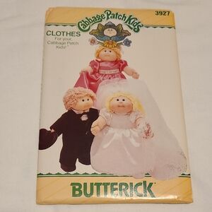 Cabbage Patch Kids Clothes Butterick Sewing Pattern 3927